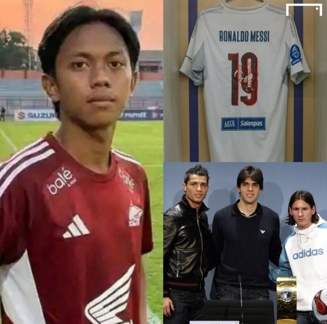 开云平台-梅罗一体？印尼球员卡卡·罗纳尔多·梅西走红 球衣照获2.6万点赞